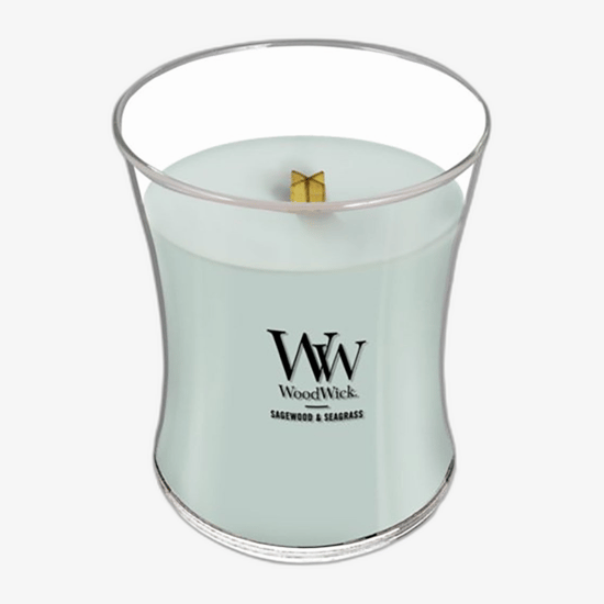 WoodWick Medium Hourglass Candles Scented Candle Sagewood & Seagrass