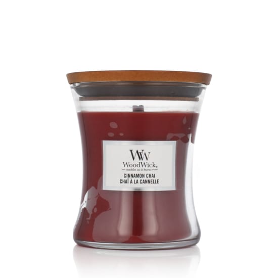 WoodWick Medium Hourglass Cinnamon Chai kvapioji žvakė namų interjerui