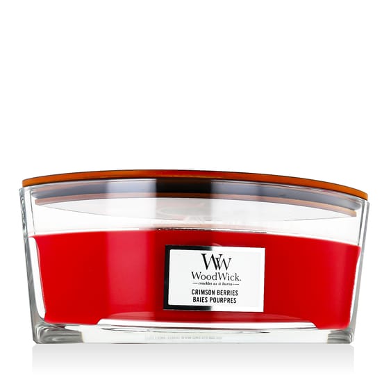 WoodWick Ellipse Crimson Berries scented candle for a home fragrance display