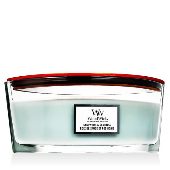 Ароматическая свеча WoodWick Ellipse Sagewood & Seagrass для дома
