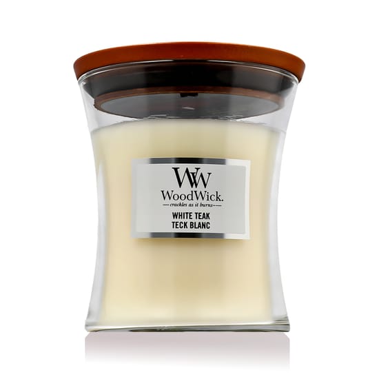WoodWick Medium Hourglass Candles Scented Candle White Teak