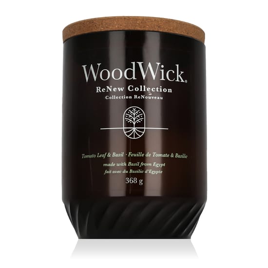 WoodWick ReNew Collection Scented candle Tomato Leaf & Basil