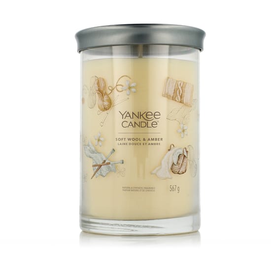 Yankee Candle Signature Tumbler candle in Soft Wool & Amber scent