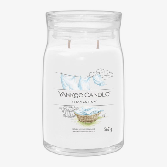 Yankee Candle Signature Tumbler Clean Cotton kvapioji žvakė stikliniame inde