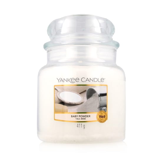 Yankee Candle Baby Powder kvapioji žvakė stikliniame indelyje, 411 g