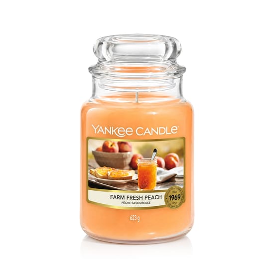 Yankee Candle Classic Large Jar Candles Scented Candle Farm Fresh Peach