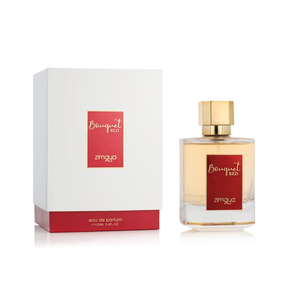 Front view of the Zimaya Bouquet Red EDP unisex perfume bottle
