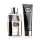 Gucci Guilty Pour Homme EDT gift set with shower gel, shown together
