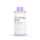 Olaplex No. 4P violetinio tonizuojančio šampūno vaizdas šviesiems plaukams