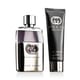 Gucci Guilty Pour Homme EDT ir dušo gelio rinkinys, matomi abu produktai